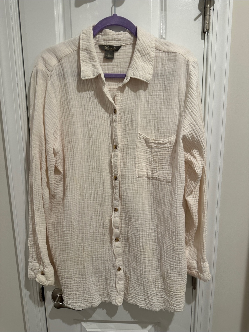 Naturals Reflections Cream Textured Beach Cover Up